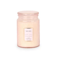 Pink Solaris 2-Wick Embossed Jar Candle
