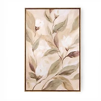 Leafy Florals Framed Canvas Art Print