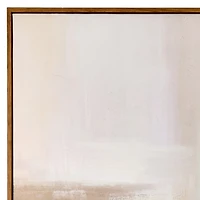 Neutral Green Brushstrokes Framed Canvas Art Print