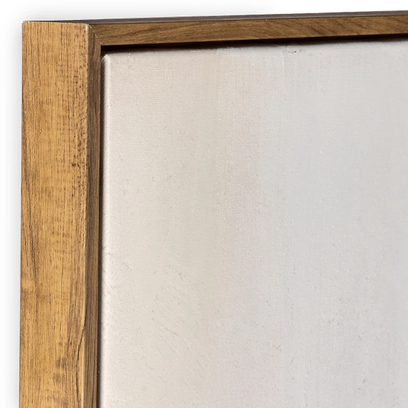 Neutral Green Brushstrokes Framed Canvas Art Print