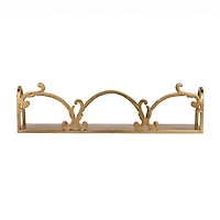 Gold Ornate Metal Wall Shelf