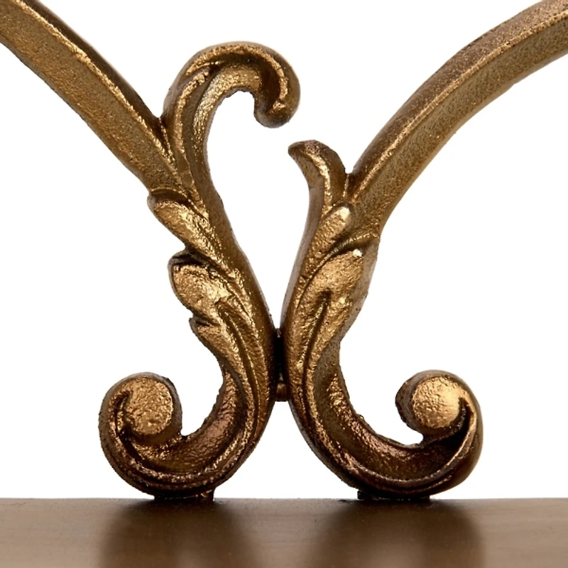 Gold Ornate Metal Wall Shelf