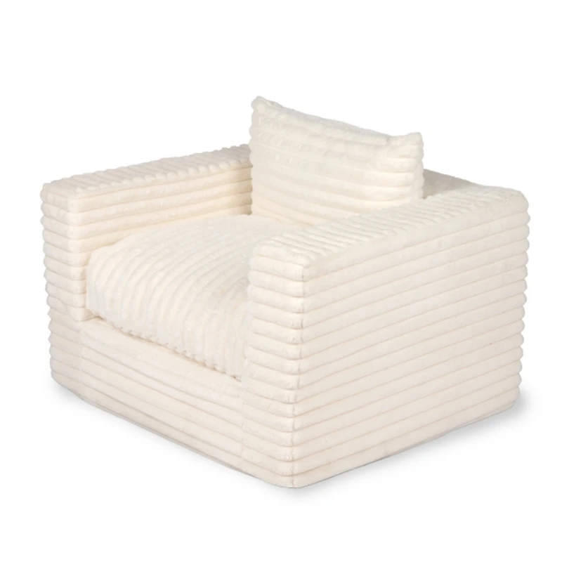 Ribbed Comfy Foam Lounge Chair