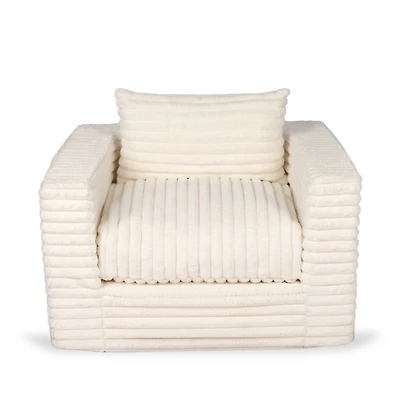 Ribbed Comfy Foam Lounge Chair