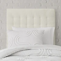 Ivory Tufted USB Twin Headboard
