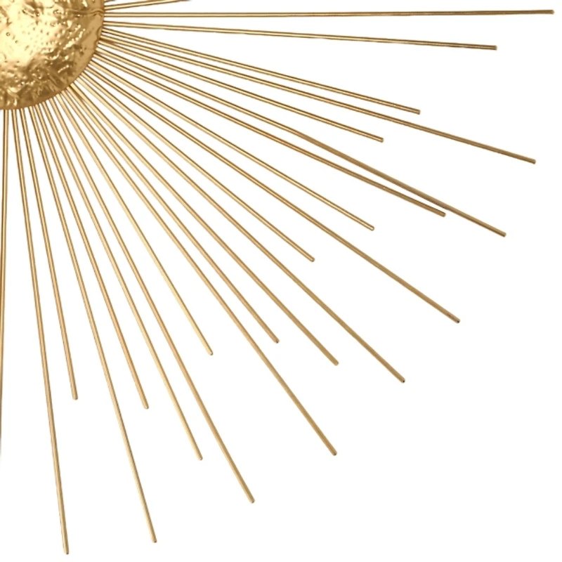 Gold Metal Sunburst Wall Plaque