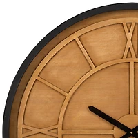 Black and Brown Wooden Wall Clock