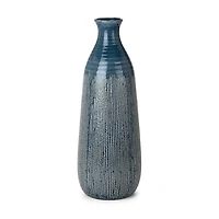 Luca Blue Ceramic Floor Vase, 24 in.