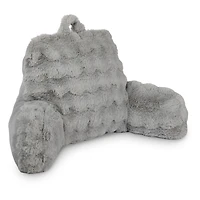 Gray Bubble Fur Backrest Pillow