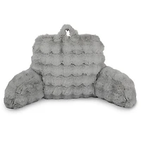 Gray Bubble Fur Backrest Pillow