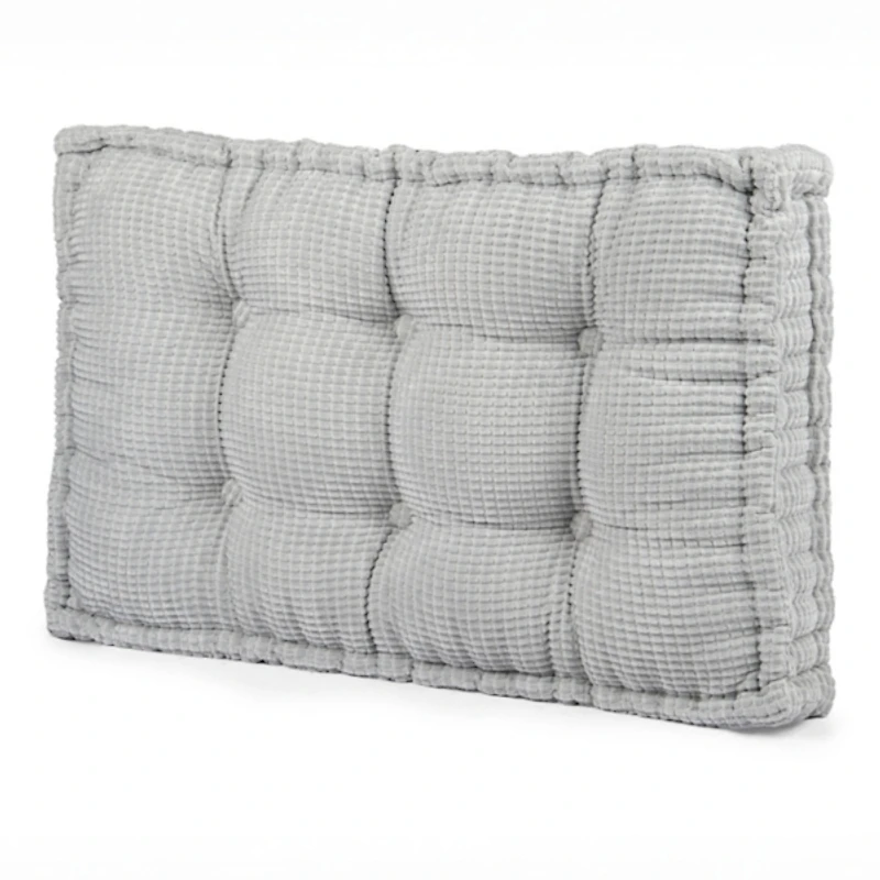 Gray Tufted Twin Headboard Cushion