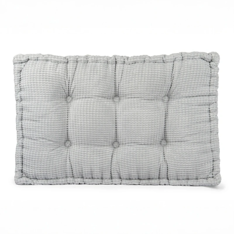 Gray Tufted Twin Headboard Cushion