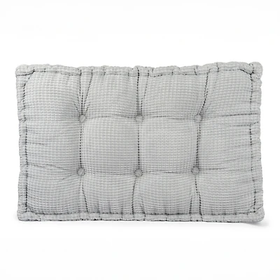 Gray Tufted Twin Headboard Cushion