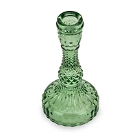 Green Textured Glass Taper Candle Holder, 6 in.