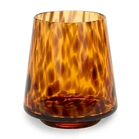 Amber Freckled Stemless Wine Glass