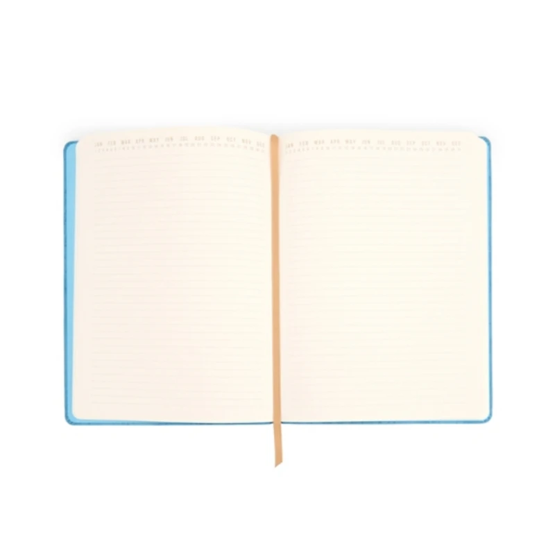 Blue Engraved Wildflower Journal