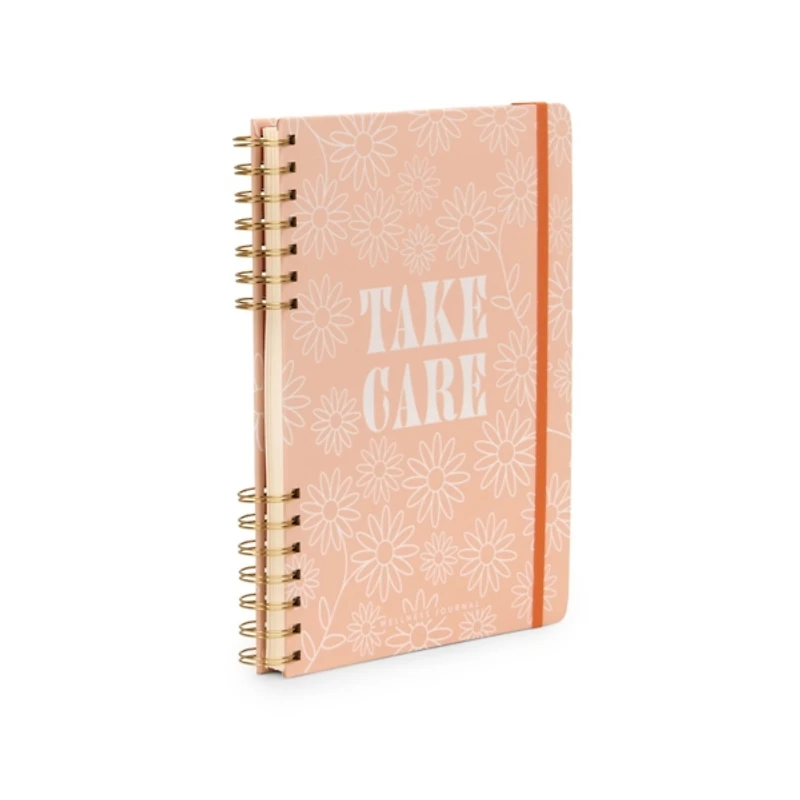 Pink Floral Take Care Wellness Journal