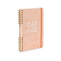Pink Floral Take Care Wellness Journal