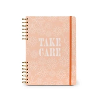 Pink Floral Take Care Wellness Journal