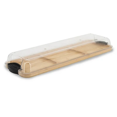 Bamboo 3-Section Serving Tray with Lid
