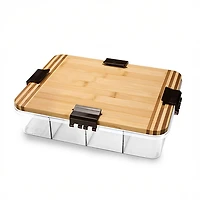 Bamboo 11-Section Serving Tray with Lid