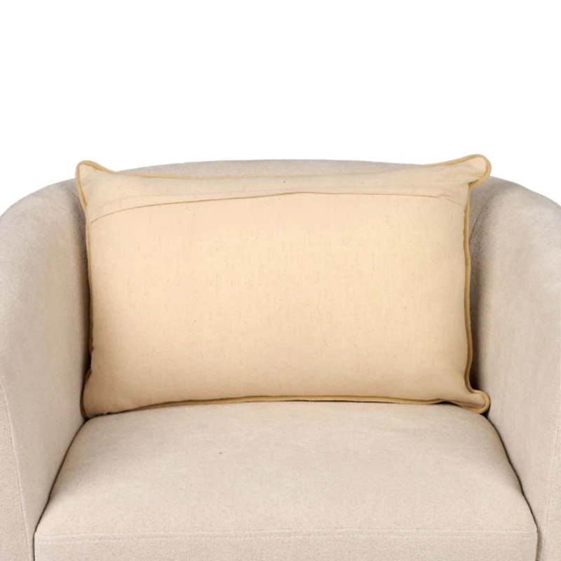 Brown Ornate Floral Lumbar Pillow