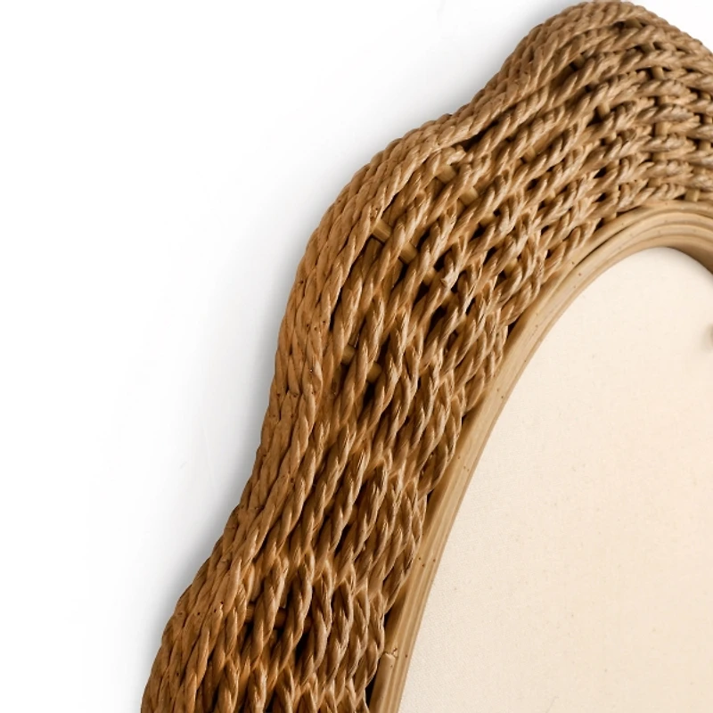 Oval Rattan Scalloped Pinboard