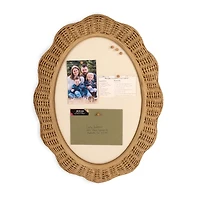 Oval Rattan Scalloped Pinboard