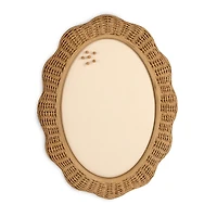 Oval Rattan Scalloped Pinboard