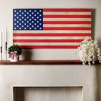 American Flag Wood Plaque