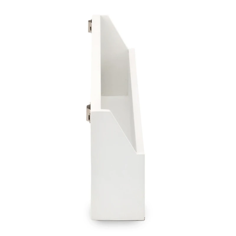 White Wooden Pocket Wall Shelf