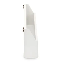 White Wooden Pocket Wall Shelf