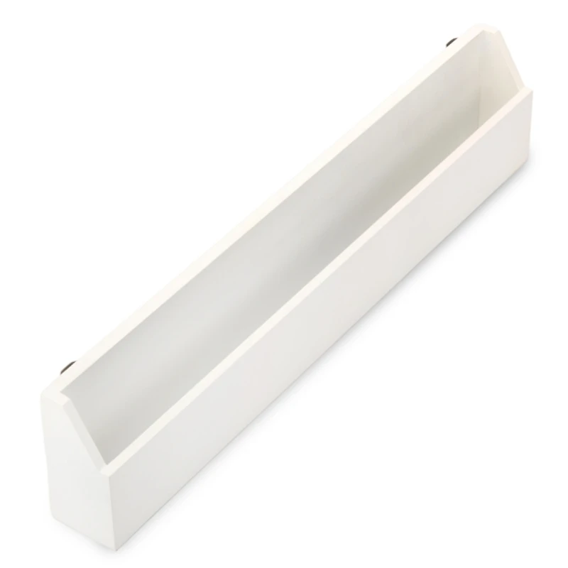 White Wooden Pocket Wall Shelf
