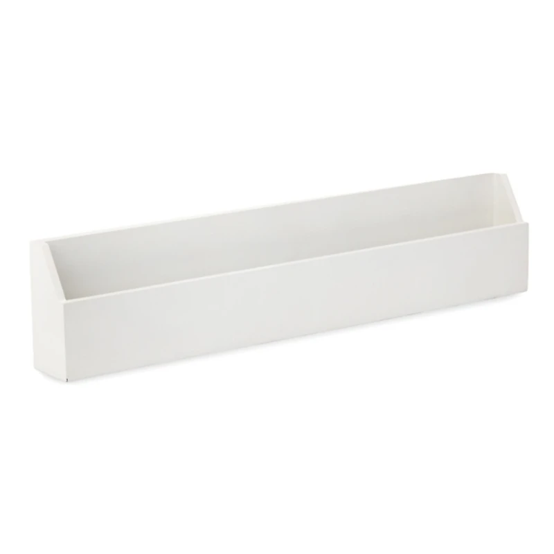 White Wooden Pocket Wall Shelf