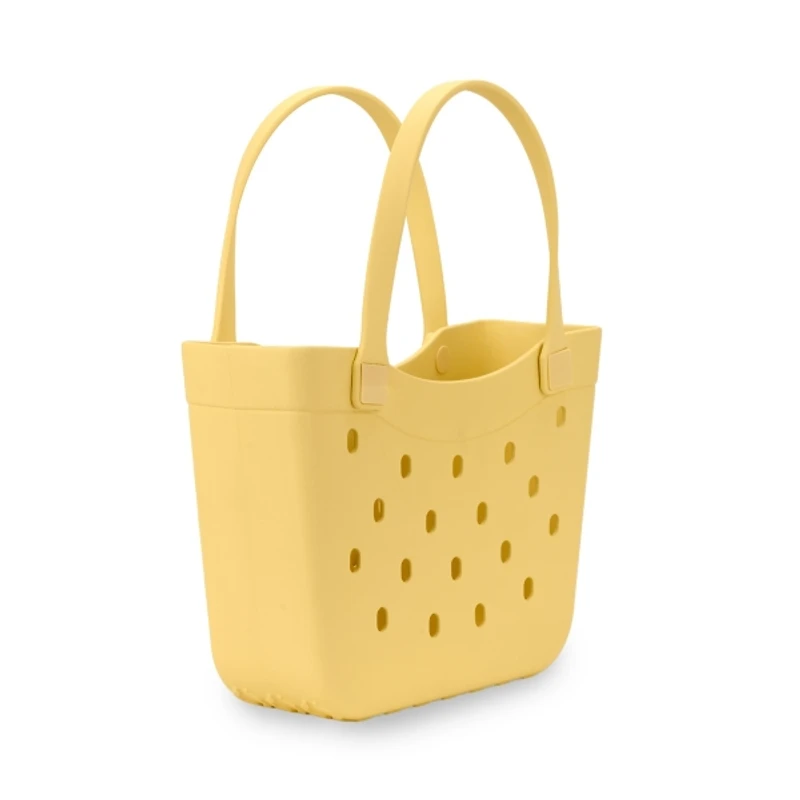 Medium Yellow Curve Carry-All Basket Tote