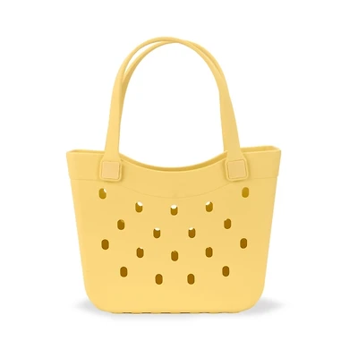 Medium Yellow Curve Carry-All Basket Tote