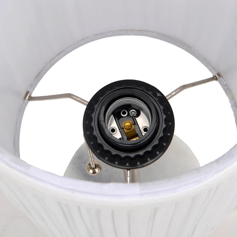 Silver Metal and Marble USB Table Lamp