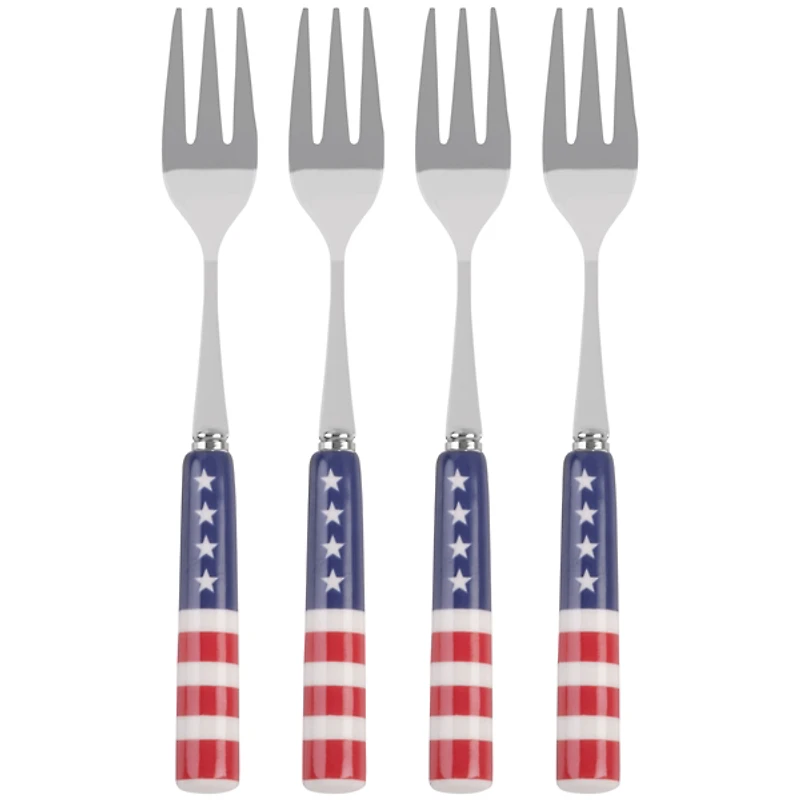 Stars and Stripes 4-pc. Appetizer Fork Set