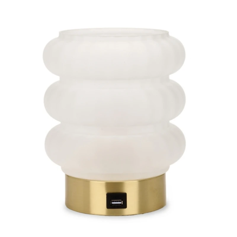 Bubble Frosted Glass Uplight Table Lamp