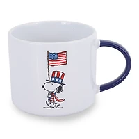 Patriotic Peanuts Raise the Flag Mug