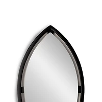 Black Metal Oval Raindrop Wall Mirror