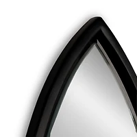 Black Metal Oval Raindrop Wall Mirror