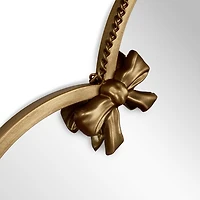 Gold Metal Quatrefoil Bows Wall Mirror