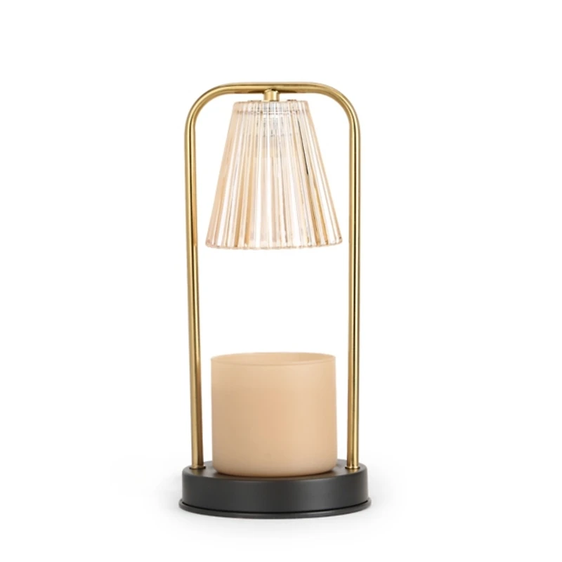 Amber Shade Arched Candle Warmer Lamp