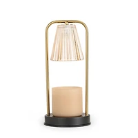 Amber Shade Arched Candle Warmer Lamp