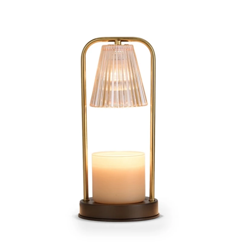 Amber Shade Arched Candle Warmer Lamp