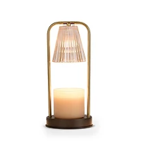 Amber Shade Arched Candle Warmer Lamp