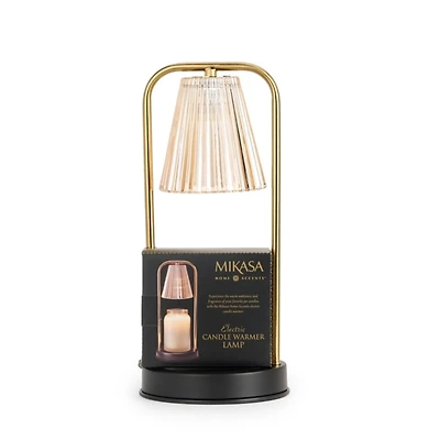 Amber Shade Arched Candle Warmer Lamp