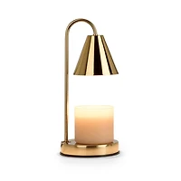 Gold Metal Cone Shade Candle Warmer Lamp