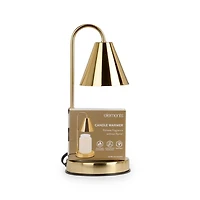 Gold Metal Cone Shade Candle Warmer Lamp